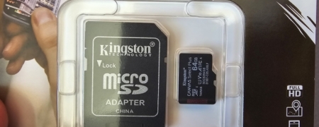 MicroSD con Adattatore Kingston da 64 Giga